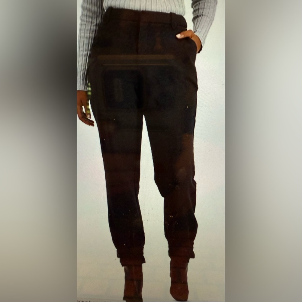 NWT, INC International Concepts, Size 4, black Wear to Work Pants, buckle accent